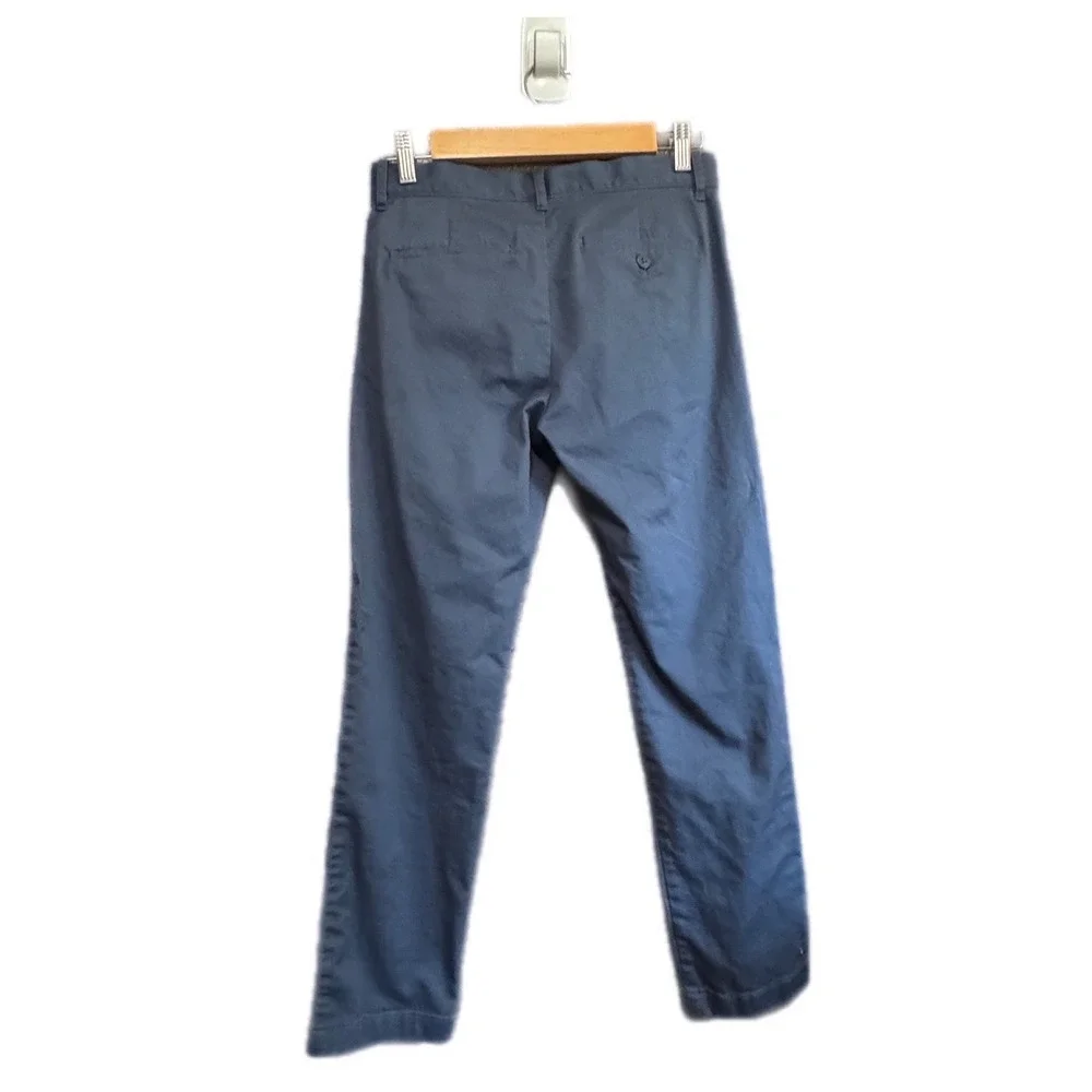 Crewcuts Chino Pants Kids Size 12 Navy‎ Blue Excellent Slim Fit Adjustable Waist